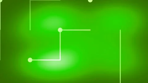 Abstract glowing digital circuit board network with data nodes and futurist.. Stock Footage 336770531