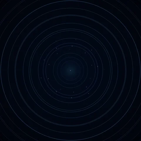 Abstract Glowing Digital Concentric Circle Animation Background for Sci-Fi .. Stock Footage 344777258