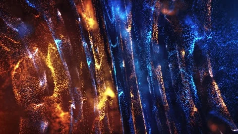 Abstract glowing digital cyber wave made of particles and dots moving Stock Footage 310325627