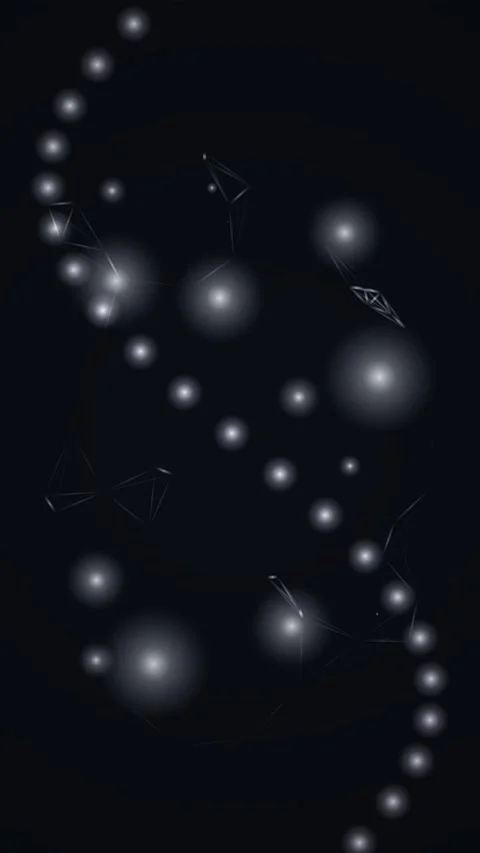 Abstract Glowing Digital Data Connections Flowing on a Dark Background Inte.. Stock Footage 345493999