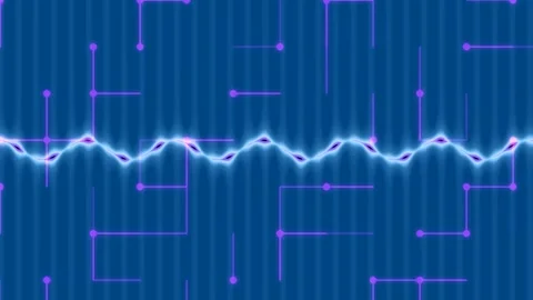 Abstract glowing digital data signal background on futuristic green tech ci.. Stock Footage 335520410