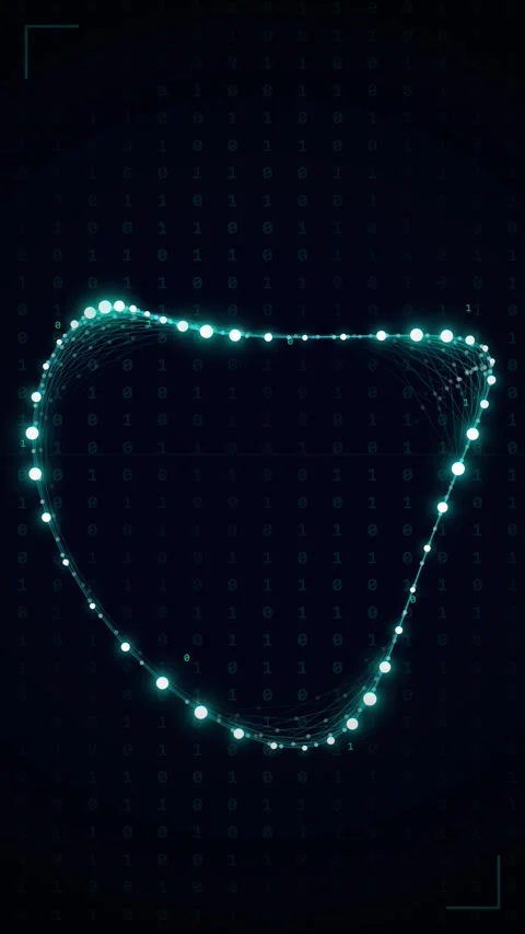 Abstract Glowing Digital Data Stream Loop Stock Footage 346197412