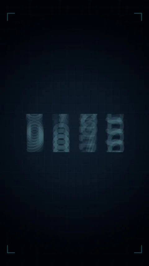Abstract Glowing Digital Equalizer Bars Visualizing Data Flow on Dark Screen Stock Footage 344948154