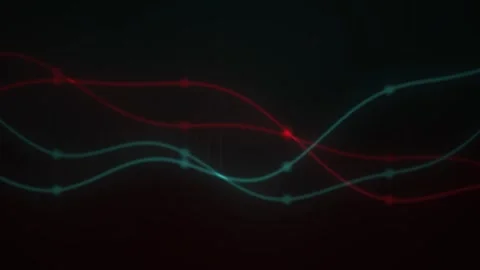 Abstract glowing digital line graph showing financial data market trends vi.. 動画素材 346330833