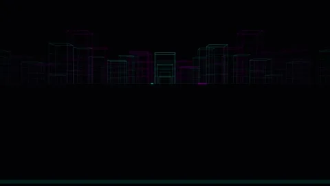 Abstract Glowing Digital Lines Technology Background Stock Footage 346735240