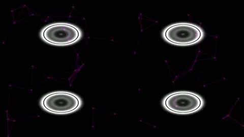 Abstract glowing digital network connection background for futuristic data .. Stock Footage 336881215