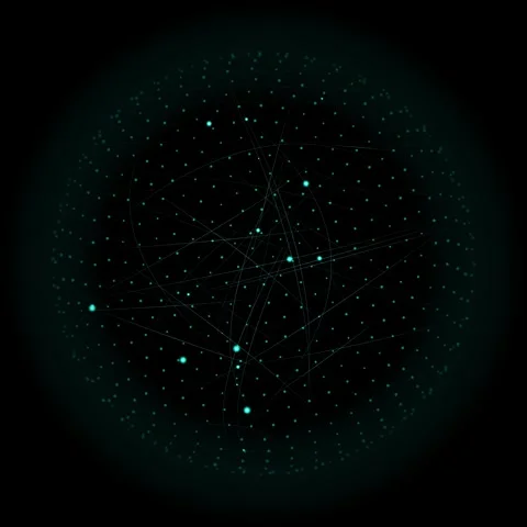 Abstract glowing digital network connections visualization for data science.. Stock Footage 344776752
