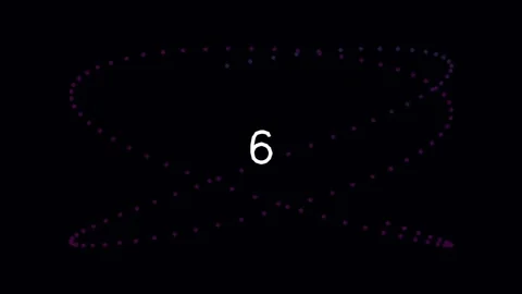 Abstract glowing digital number nine sequence on dark background Stock Footage 342094410