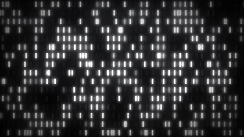 Abstract glowing digital particles pulsing with light in a dark cinematic b.. Stock Footage 345621068