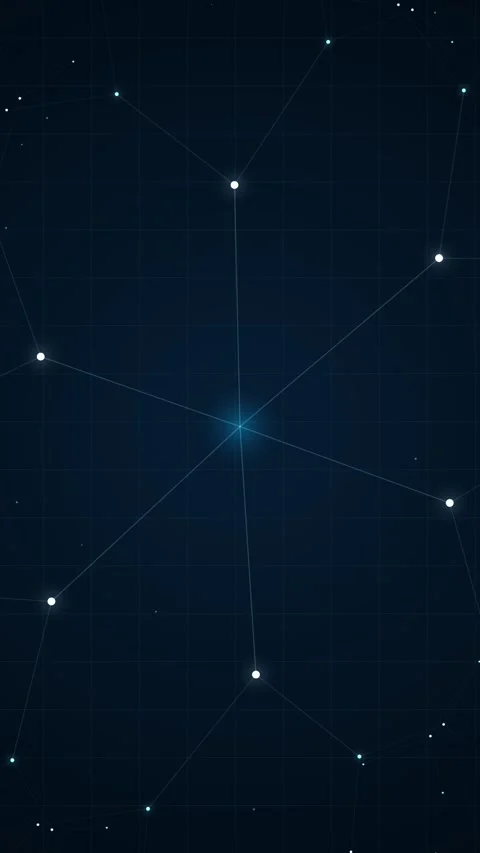 Abstract Glowing Digital Sphere Particle Network Animation Stock Footage 346199368