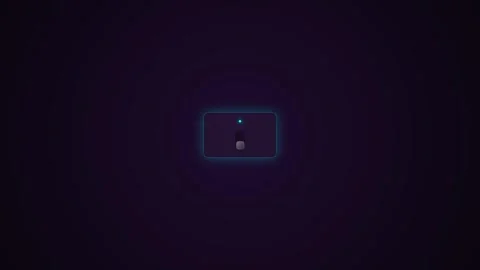 Abstract glowing digital tech buttons on dark background Stock Footage 346506620