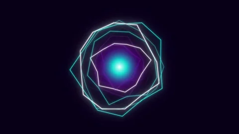 Abstract glowing digital tunnel motion graphic background Stock Footage 344953710