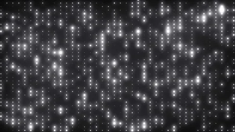 Abstract glowing disco background of white neon flashing lights seamless motion. 库存影片 321364863