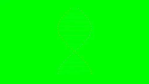 Abstract Glowing DNA Double Helix Rotating on green Background Stock Footage 344950870
