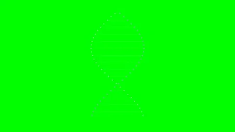Abstract Glowing DNA Double Helix Rotating on green Background Stock Footage 344950875