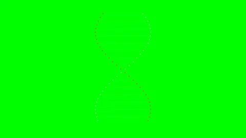 Abstract Glowing DNA Double Helix Rotating on green Background Stock Footage 344950879