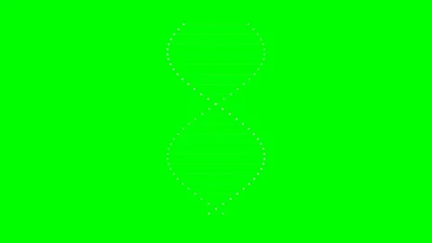 Abstract Glowing DNA Double Helix Rotating on green Background Stock Footage 344950885