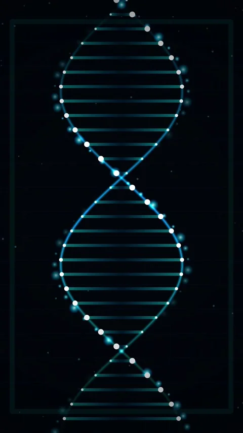 Abstract glowing DNA double helix molecular structure for scientific resear.. Stock Footage 345487591