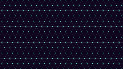 Abstract glowing dot grid with connected lines, futuristic technology background Stock Footage 333172533