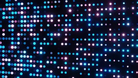 Abstract Glowing Dot Pattern with Blue and Pink Lights on Dark Background Illustrazione stock
