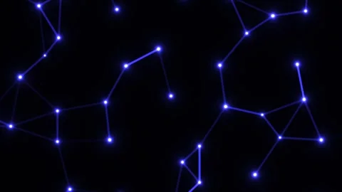 Abstract Glowing Dots and Lines Connecting in a Seamless Loop on a Dark Bac.. 库存影片 339308239