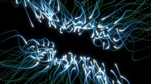 Abstract glowing dots animation blue Stock Footage 70901161