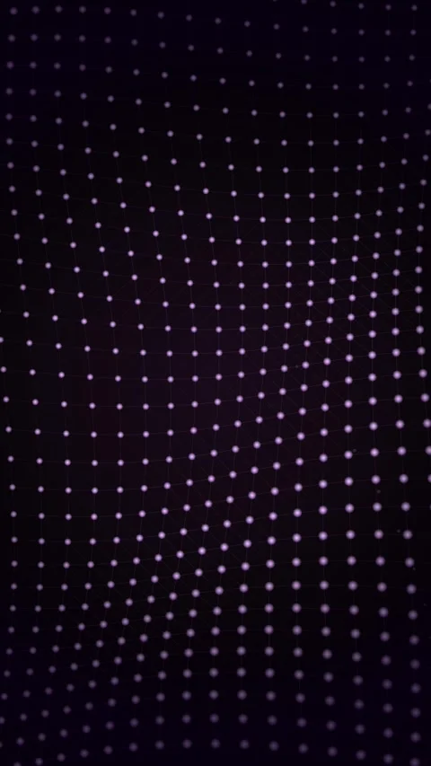 Abstract Glowing Dots Pattern on Dark Background, Futuristic Digital Displa.. Stock Footage 347698869