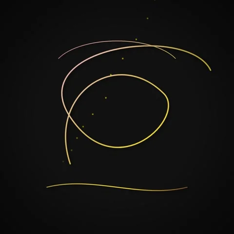 Abstract glowing dots trail on dark background, minimalist motion graphics Stock Footage 346283493