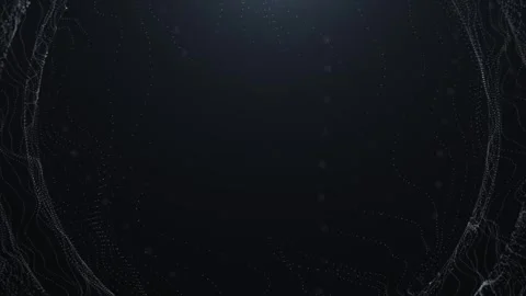 Abstract glowing elegant wave of particles and dots in circle shapes moving Stock Footage 317811411