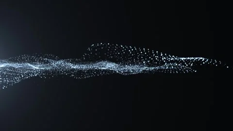 Abstract glowing elegant wave of particles and dots Stock Footage 320240358