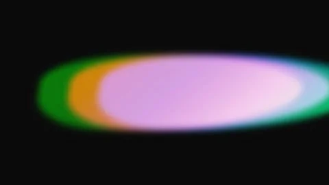 Abstract glowing elliptical light form with vibrant gradient color transitions 库存影片 335117443