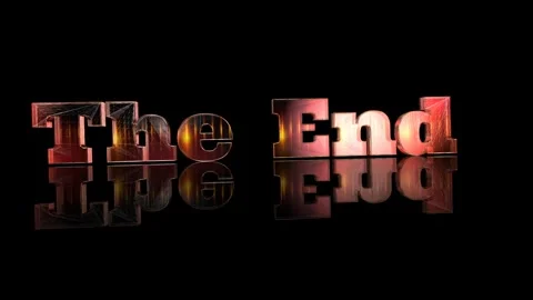 Abstract glowing the end title animation Stock Footage 260150977