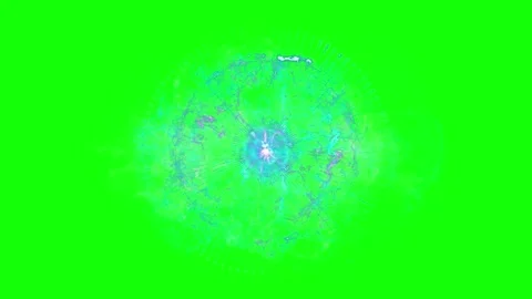 Abstract glowing energy explosion isolated on green screen background Stock Footage 344368855