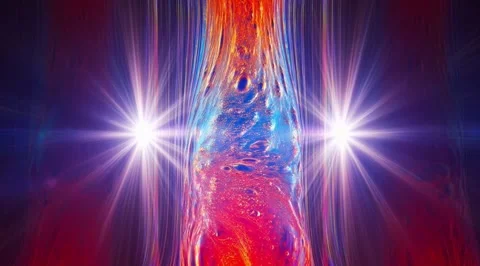 Abstract glowing energy flow with lens flare Stock Footage 331459331