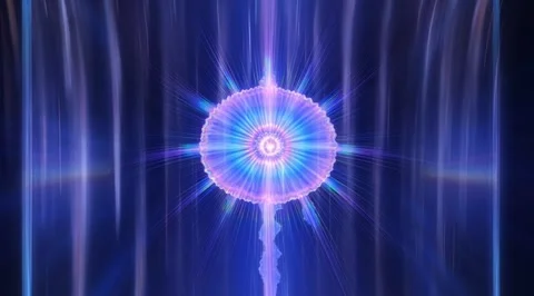 Abstract glowing energy orb with radiating light Stock Footage 331458058