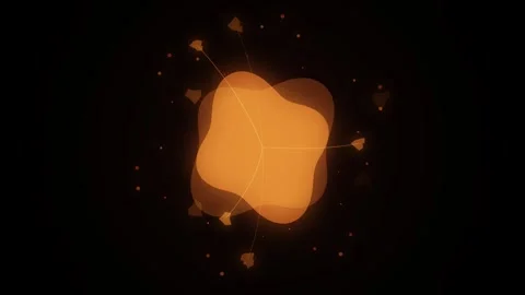 Abstract glowing energy shape with warm orange yellow light diffusion effec.. Stock Footage 344516841