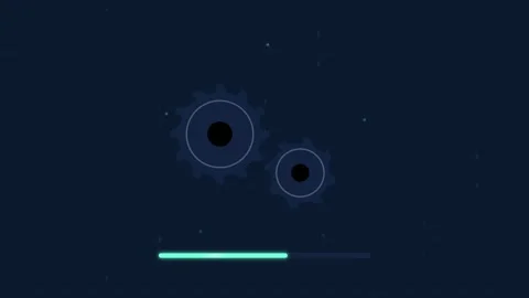 Abstract glowing energy spheres on dark cosmic technology background Stock Footage 344248671