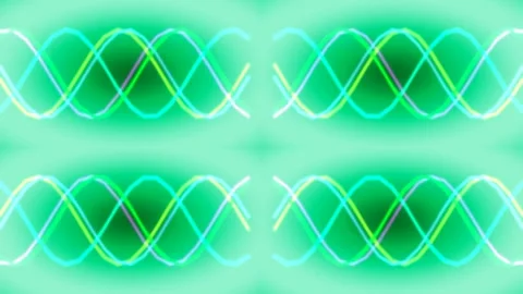 Abstract glowing energy waves background with vibrant neon lines flow effect Stock Footage 336169026