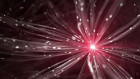 Abstract glowing fiber optic lines in dark background. Stock Footage 334023634