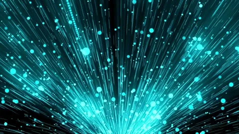 Abstract glowing fiber optic lines in dark background. 스톡 동영상 334024309