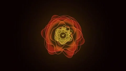 Abstract Glowing Fire Silk Waves and Burning Energy Motion Graphic Stock-Footage 345736767