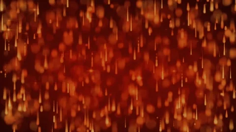 Abstract glowing flames slowly falling bokeh background Stock Footage 260770273