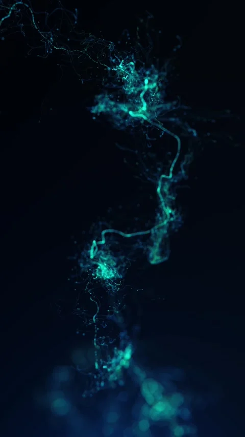 Abstract Glowing Fluid Distorted Light Strings Background Stock Footage 337494455