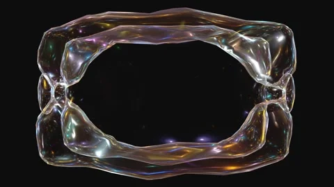 Abstract glowing frame animation on black background Stock Footage 280139218