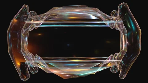 Abstract glowing frame animation on black background Stock Footage 280242673