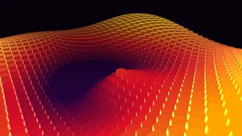 Abstract glowing futuristic hexagonal pillars morphing smoothly Видео 339062154