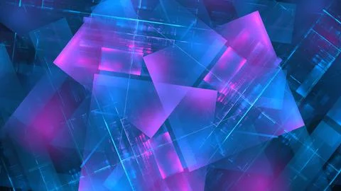Abstract glowing geometric background. Modern digital technologies, an elemen Stock Illustration
