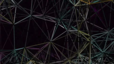 Abstract glowing geometric data network background technology visualization Stock Footage 342159034