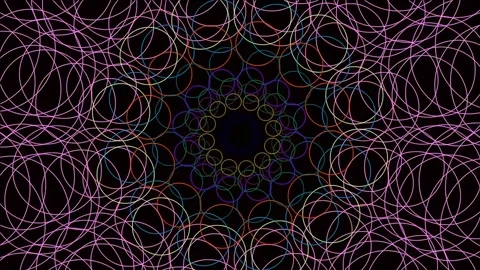 Abstract Glowing Geometric Fractal Pattern Background Loop 스톡 동영상 337163084