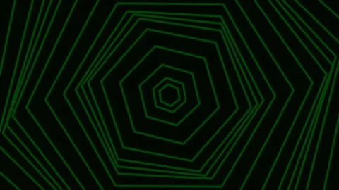 Abstract glowing geometric hexagon pattern background video loop Stock Footage 341057641
